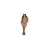 Bodystocking noir résille grande taille ouvert à l'entre-jambes 